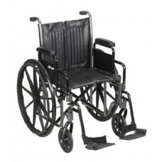 Wheel Chair With Removable Footrest And Working Brakes